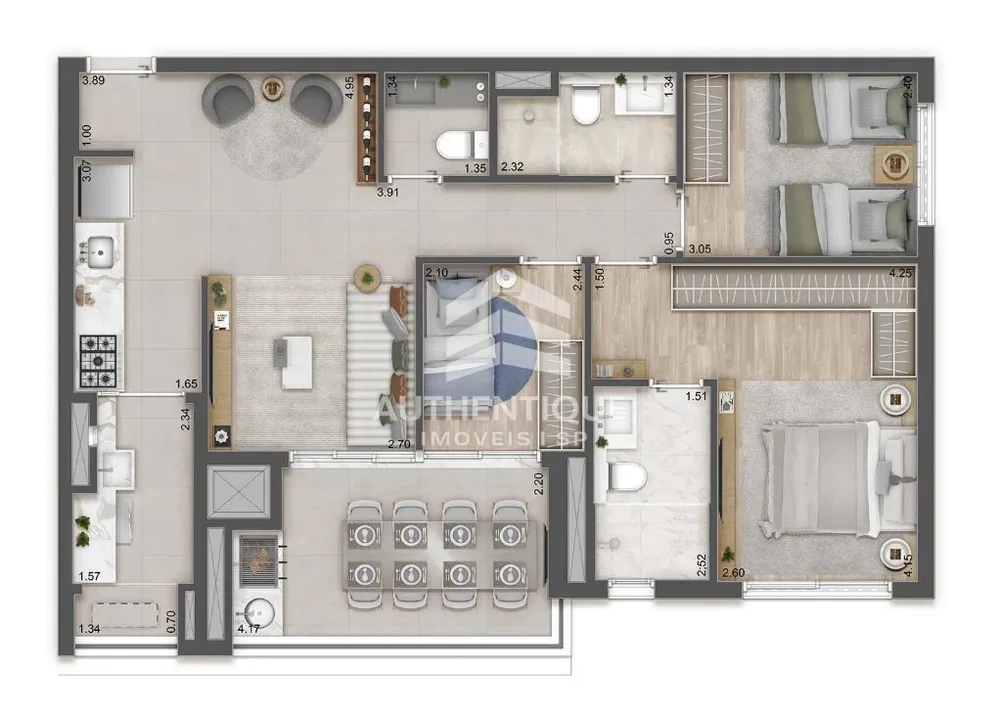 Apartamento, 3 quartos, 139 m² - Foto 10