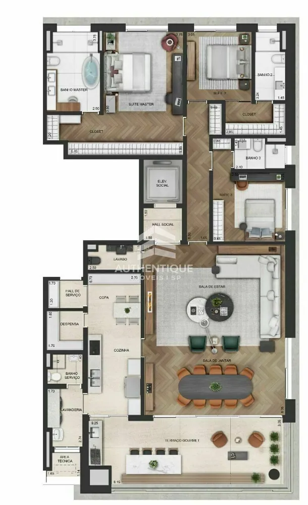Cobertura, 4 quartos, 318 m² - Foto 8
