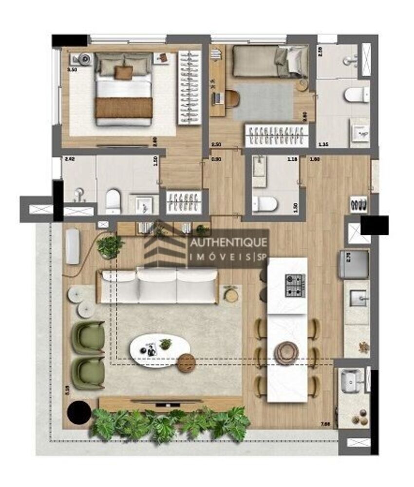 Apartamento, 2 quartos, 72 m² - Foto 3