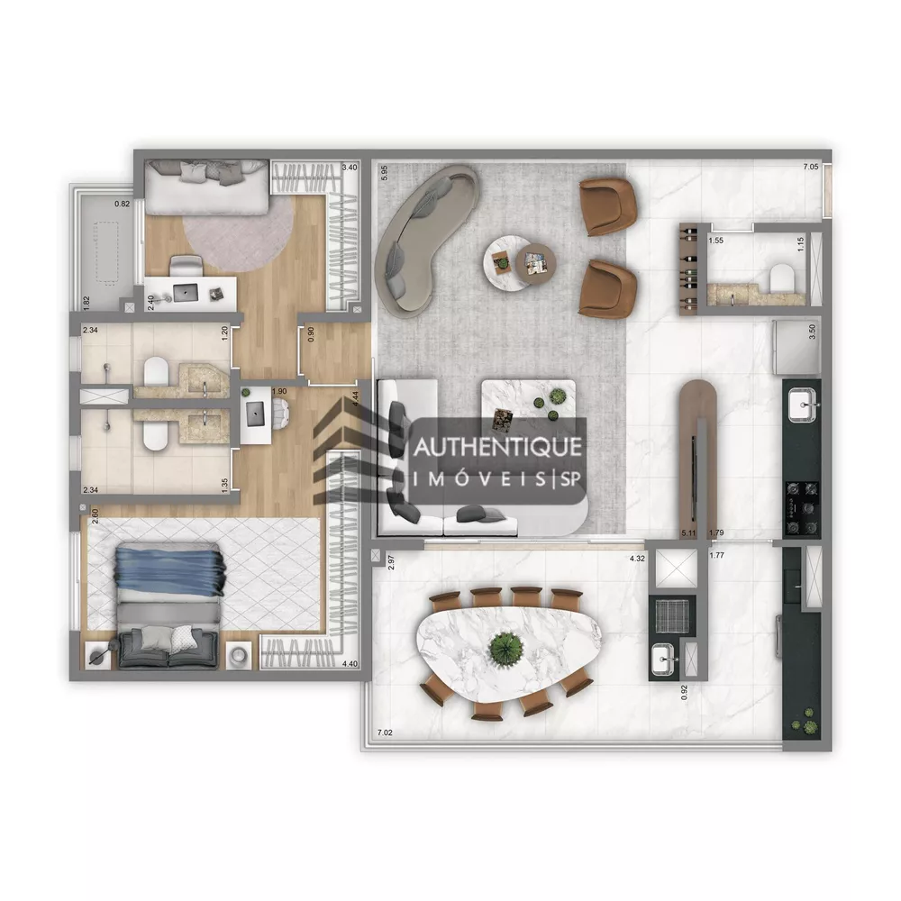 Apartamento, 3 quartos, 126 m² - Foto 8
