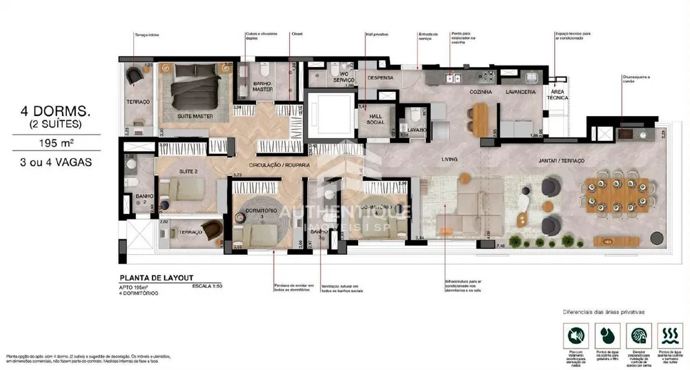 Apartamento, 4 quartos, 195 m² - Foto 14