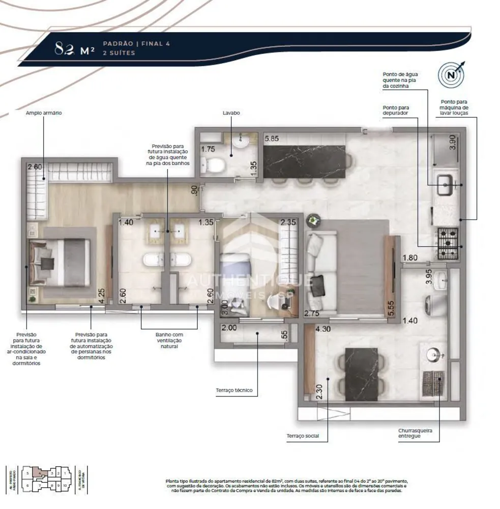Apartamento, 3 quartos, 82 m² - Foto 19