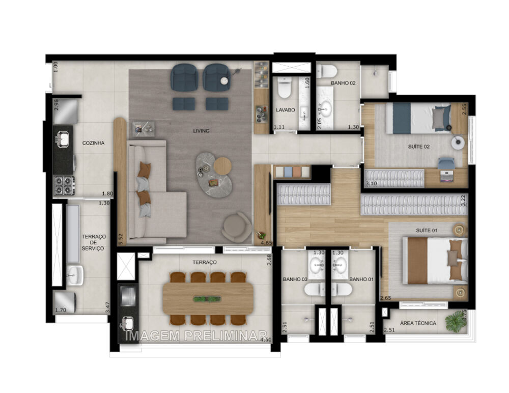 Apartamento, 2 quartos, 70 m² - Foto 4