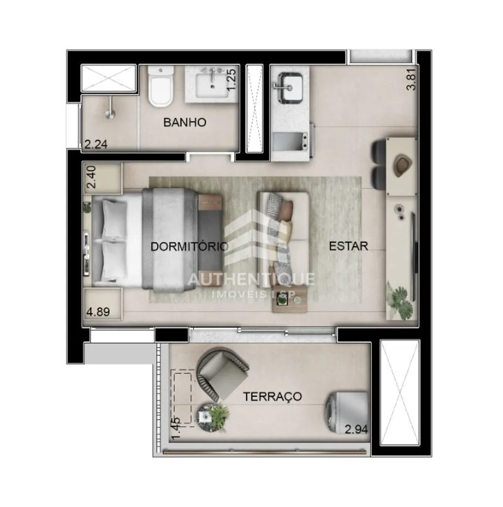 Apartamento, 1 quarto, 26 m² - Foto 7