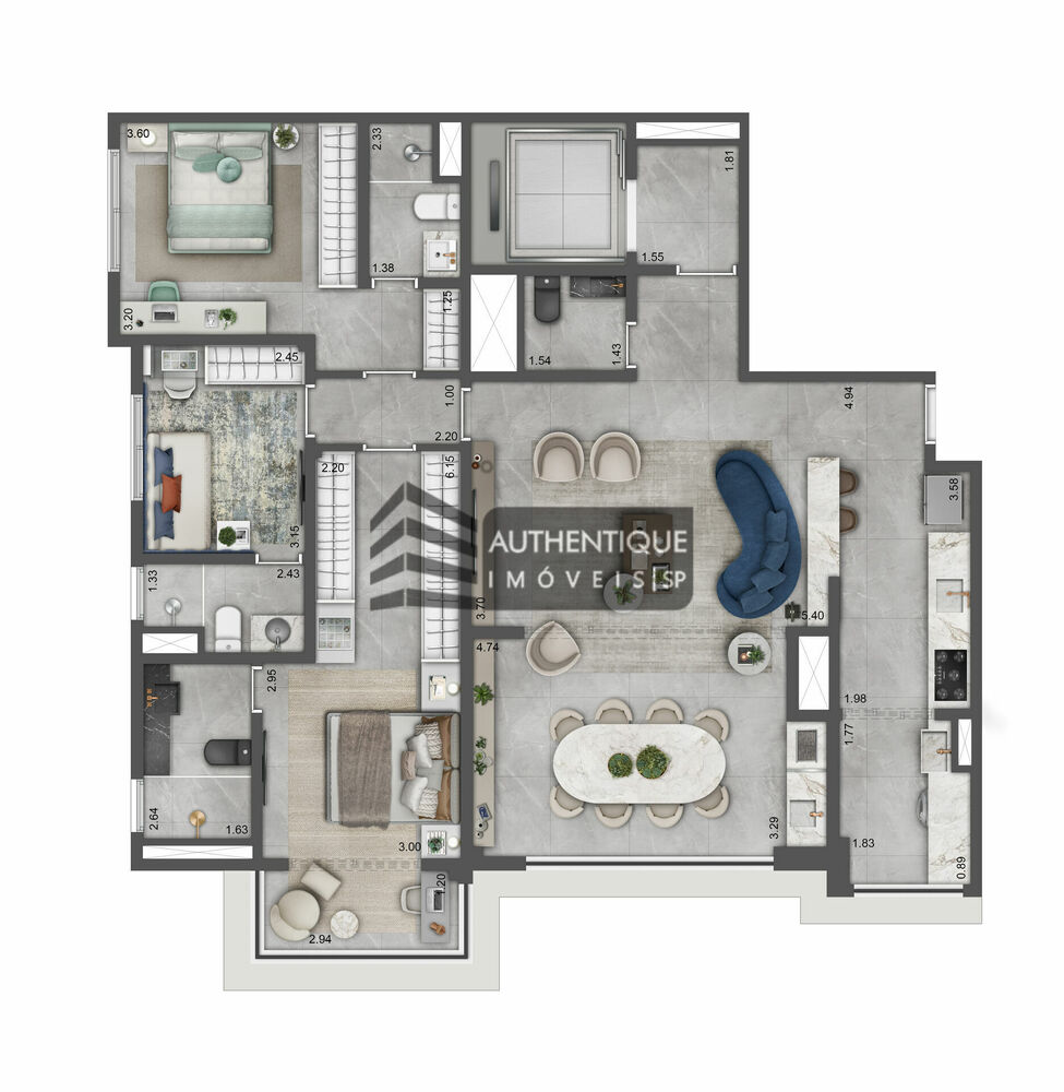 Apartamento, 3 quartos, 132 m² - Foto 8