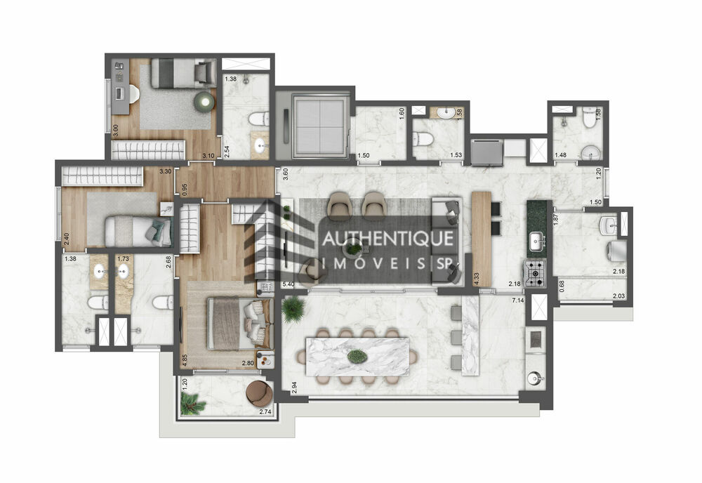 Apartamento, 3 quartos, 132 m² - Foto 1
