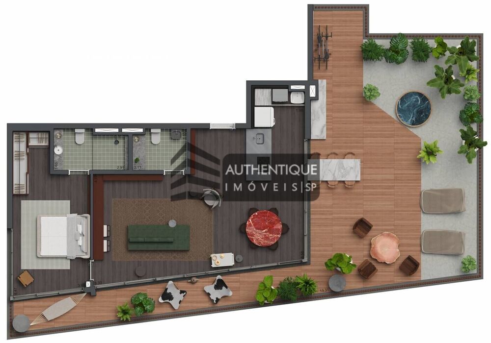 Apartamento, 1 quarto, 88 m² - Foto 2