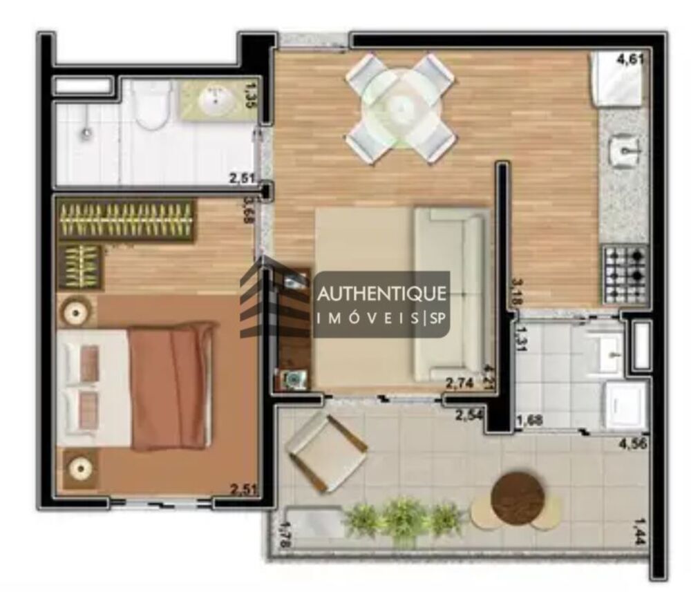 Apartamento, 1 quarto, 52 m² - Foto 12