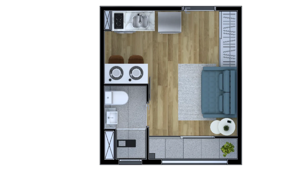 Apartamento à venda com 1 quarto, 18m² - Foto 7