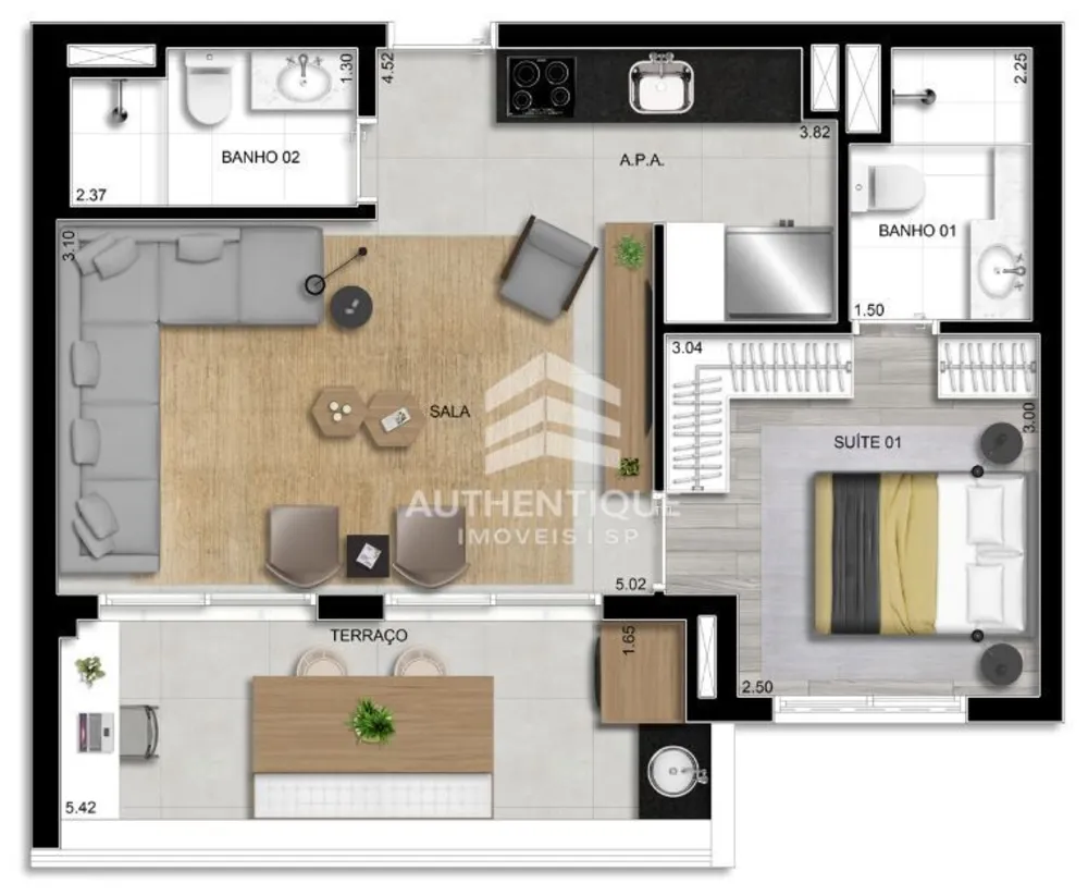 Apartamento, 1 quarto, 47 m² - Foto 20