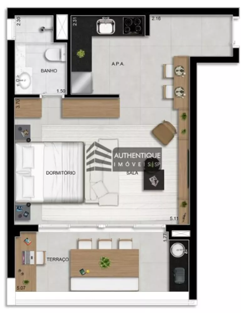 Apartamento, 1 quarto, 47 m² - Foto 10