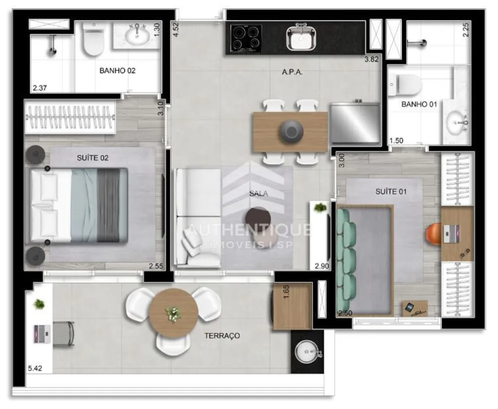 Apartamento, 1 quarto, 47 m² - Foto 17