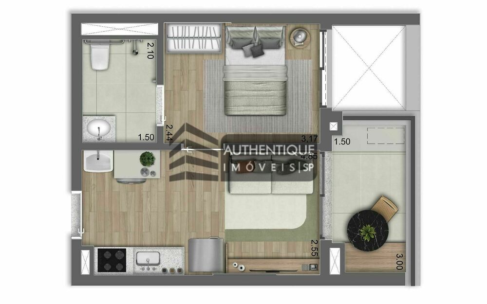 Apartamento, 1 quarto, 34 m² - Foto 8