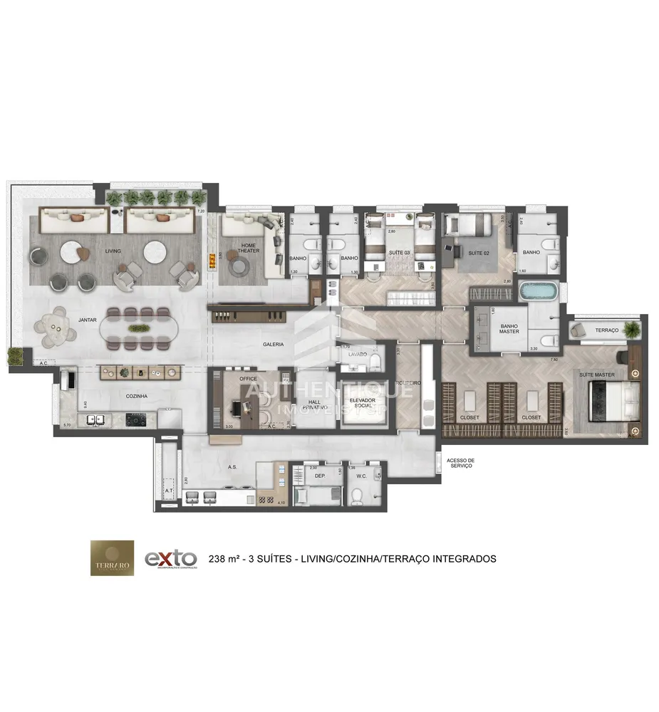 Apartamento, 4 quartos, 220 m² - Foto 12