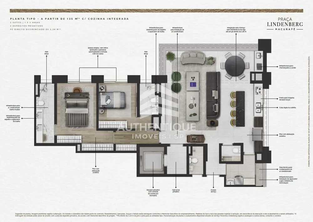 Apartamento, 2 quartos, 135 m² - Foto 10