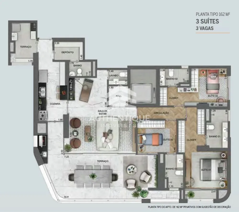 Apartamento, 4 quartos, 196 m² - Foto 3