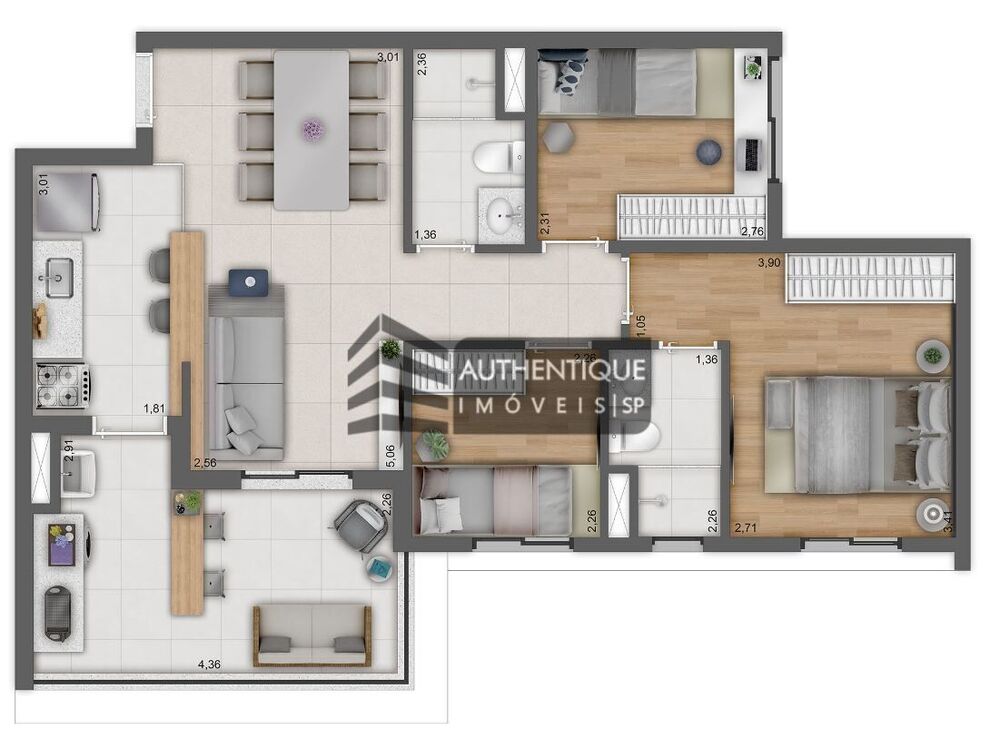 Apartamento, 3 quartos, 68 m² - Foto 24