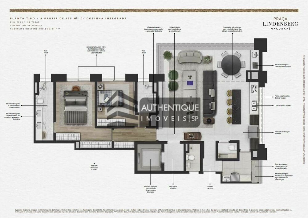 Apartamento, 3 quartos, 206 m² - Foto 1
