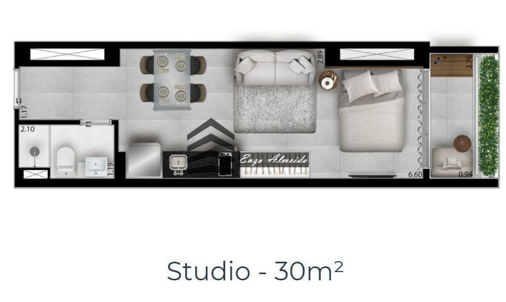 Apartamento, 1 quarto, 28 m² - Foto 9