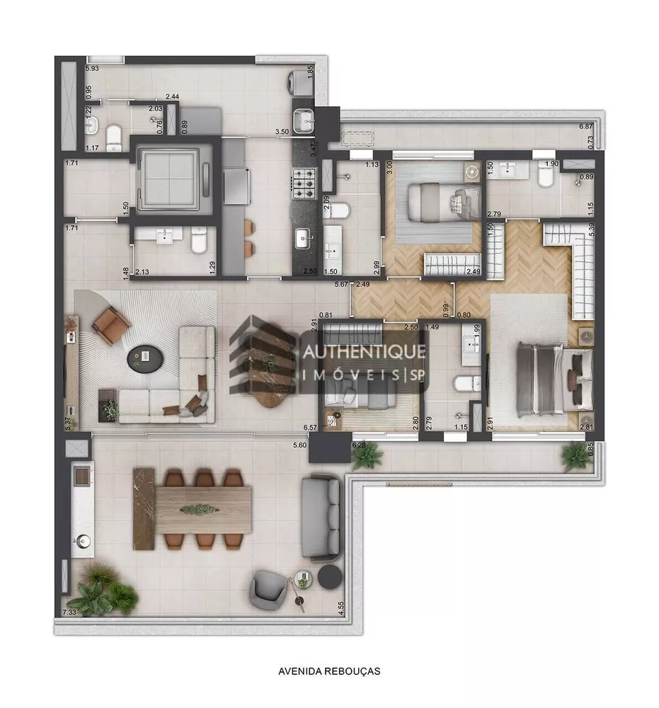 Apartamento à venda com 3 quartos, 162m² - Foto 29