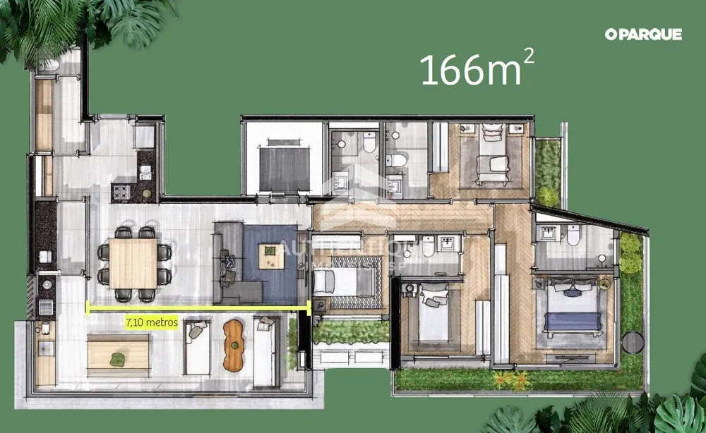 Apartamento, 3 quartos, 163 m² - Foto 1
