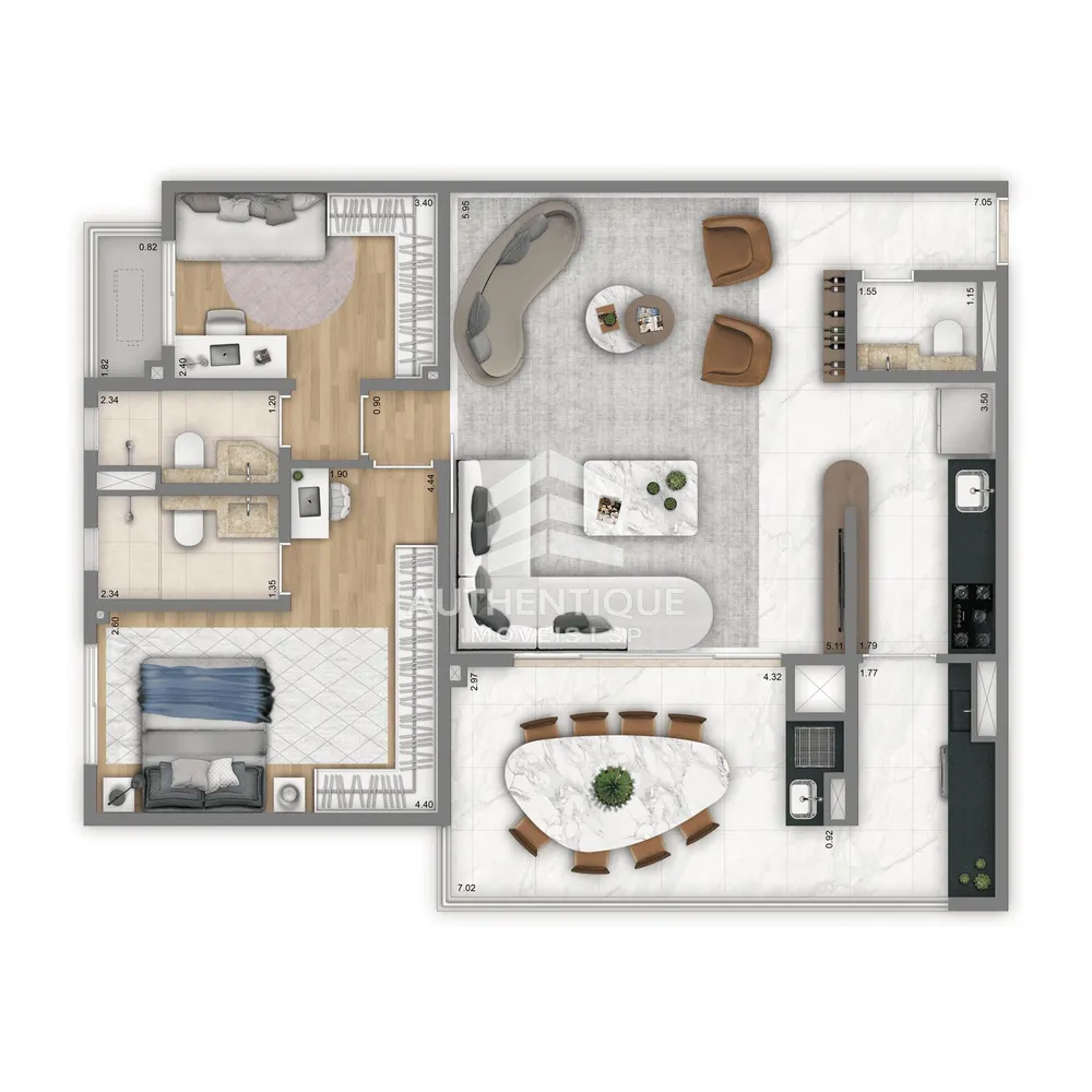 Apartamento, 2 quartos, 74 m² - Foto 8