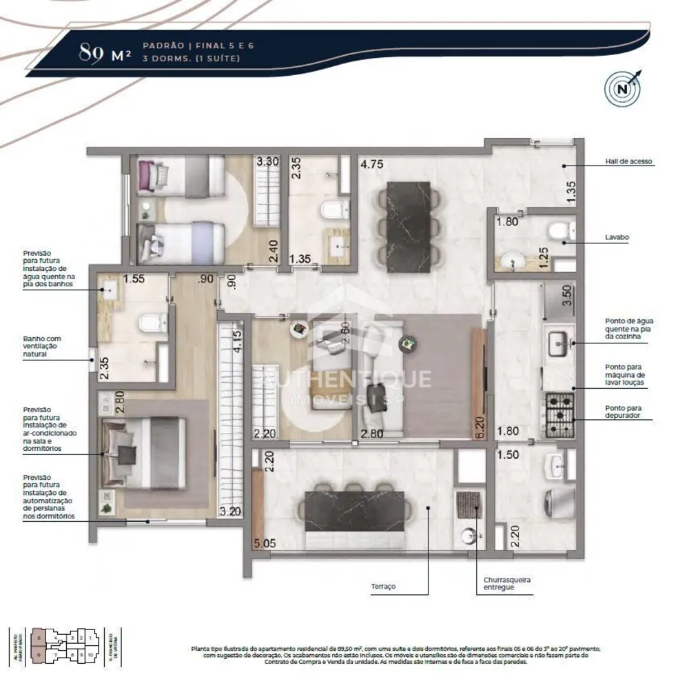 Apartamento, 3 quartos, 89 m² - Foto 11