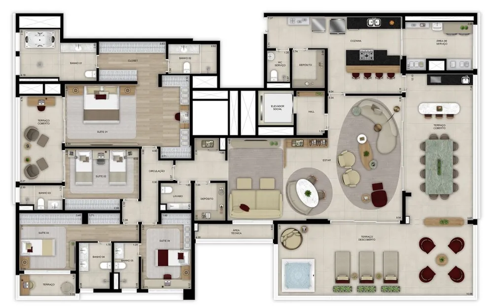 Apartamento, 4 quartos, 159 m² - Foto 12