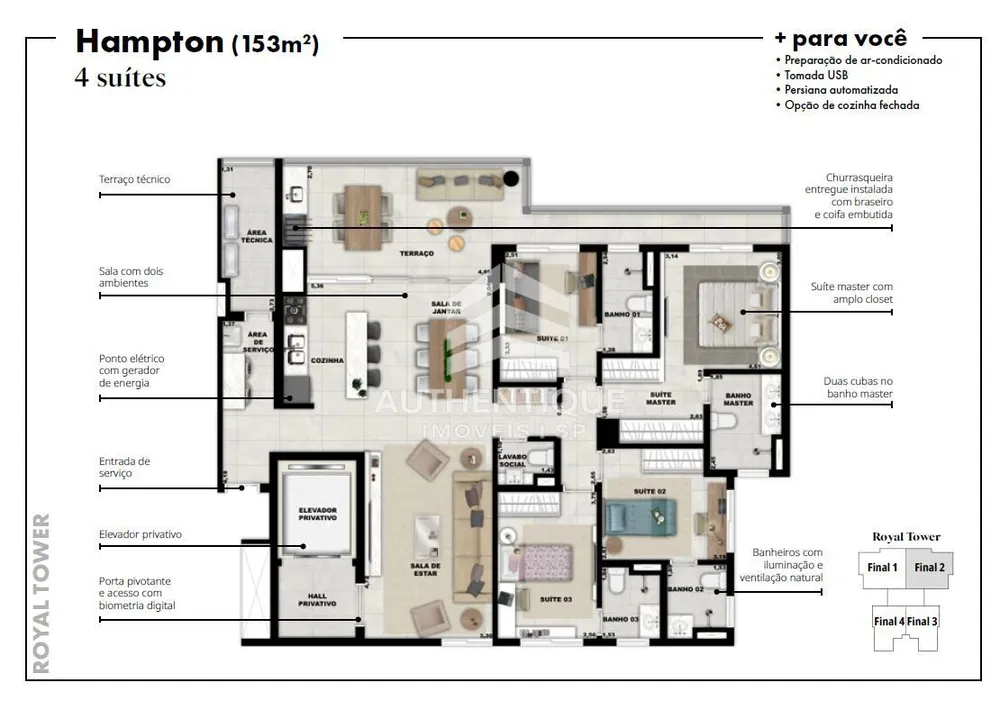 Apartamento, 4 quartos, 153 m² - Foto 13