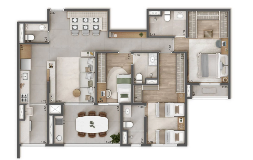 Apartamento, 4 quartos, 125 m² - Foto 7