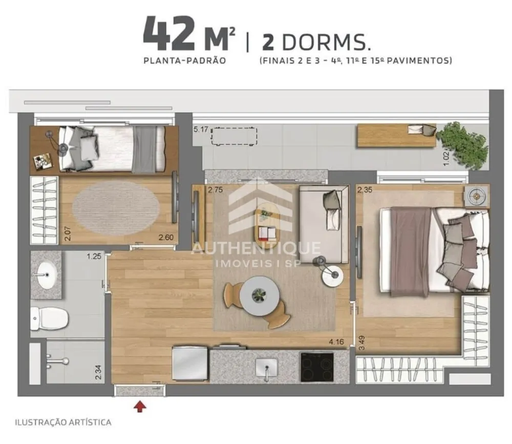 Apartamento, 1 quarto, 37 m² - Foto 11