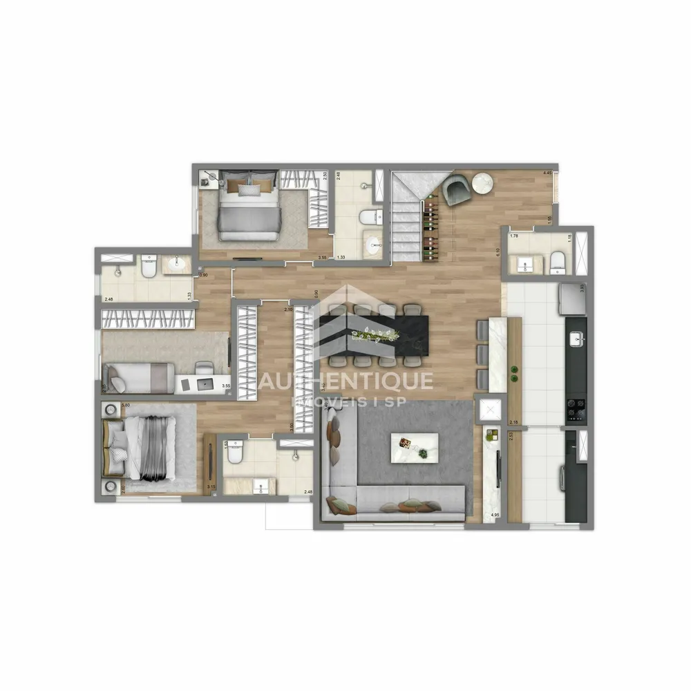 Apartamento, 4 quartos, 121 m² - Foto 1