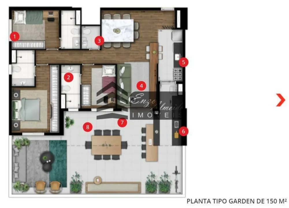 Apartamento, 3 quartos, 130 m² - Foto 8