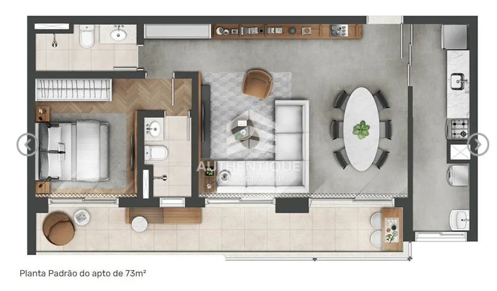 Apartamento, 1 quarto, 73 m² - Foto 9
