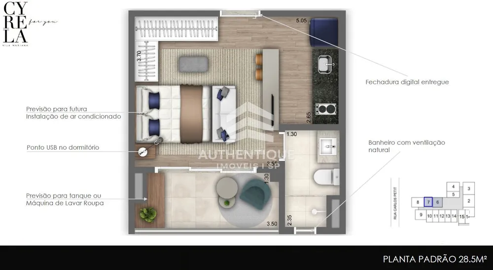 Apartamento, 1 quarto, 36 m² - Foto 11