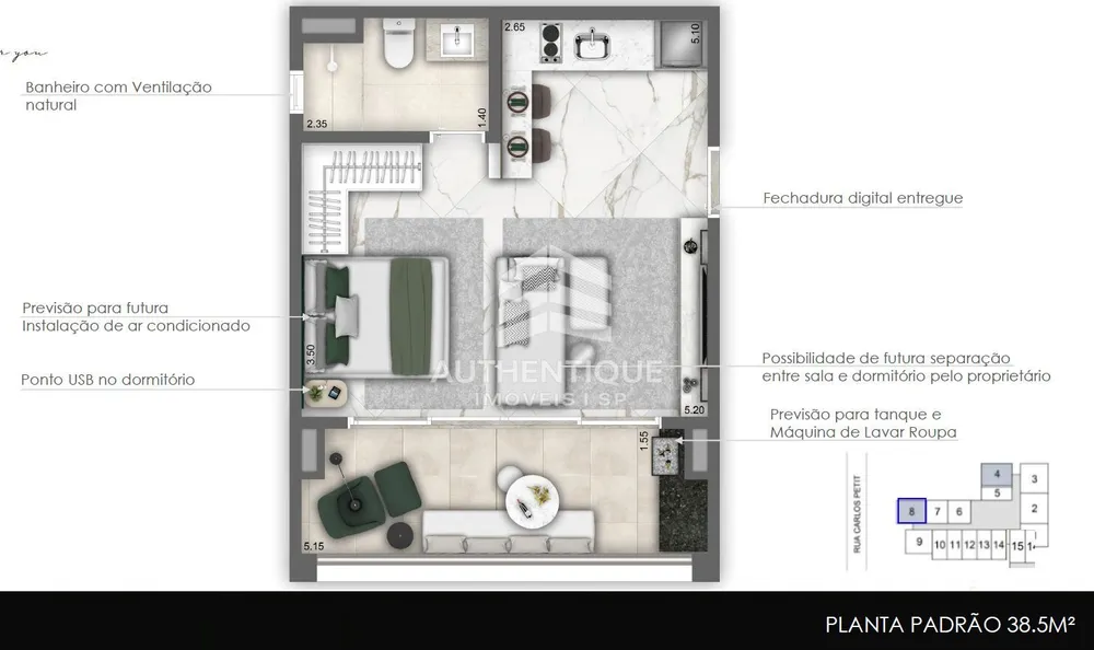 Apartamento, 1 quarto, 36 m² - Foto 12