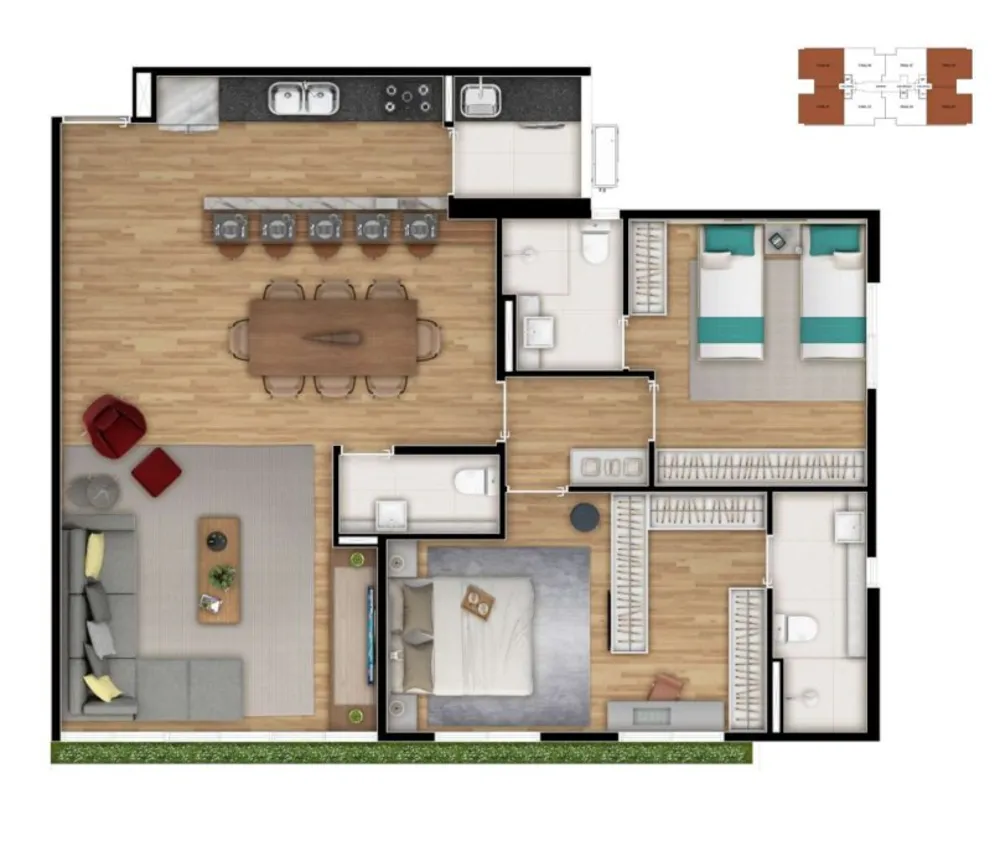 Apartamento, 2 quartos, 72 m² - Foto 12