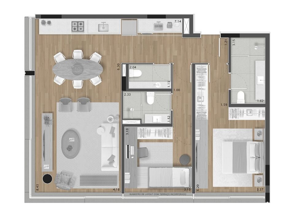Apartamento à venda com 1 quarto, 70m² - Foto 20