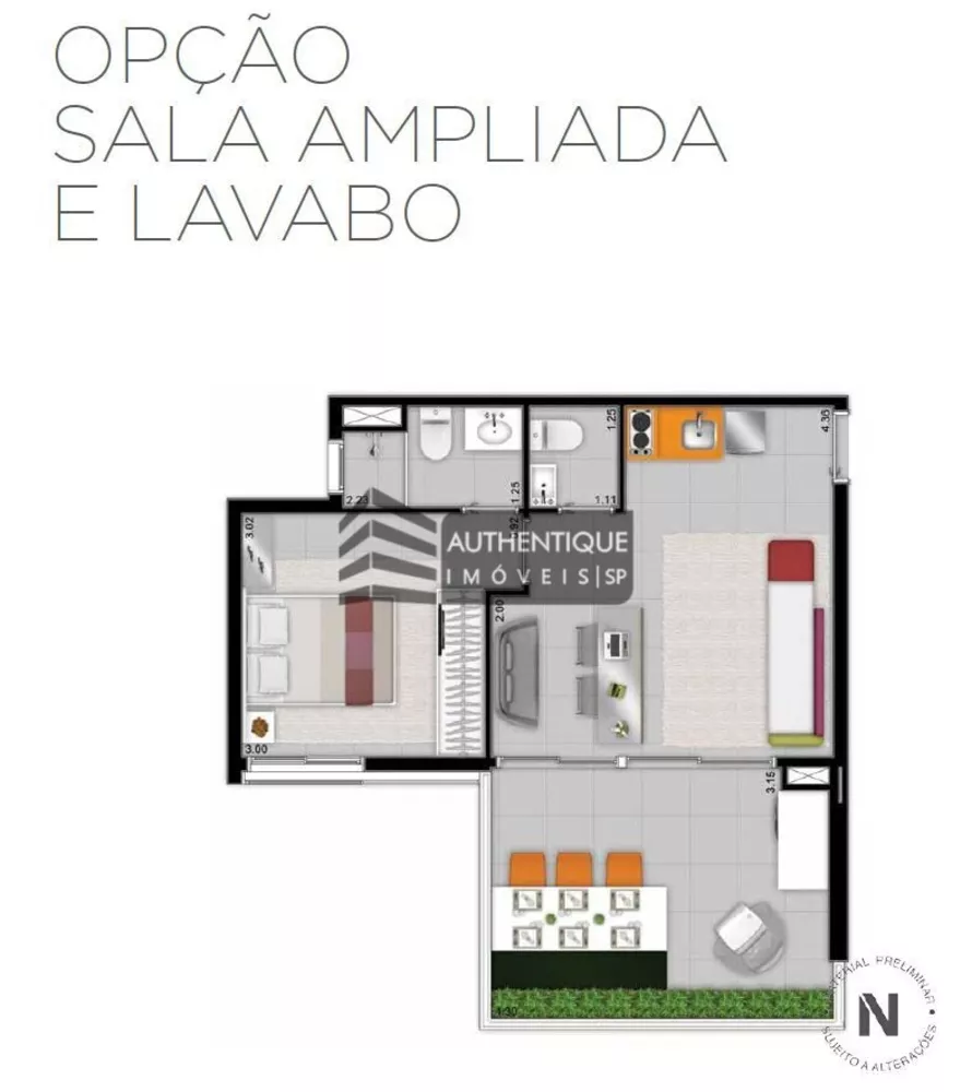 Apartamento à venda com 1 quarto, 49m² - Foto 7