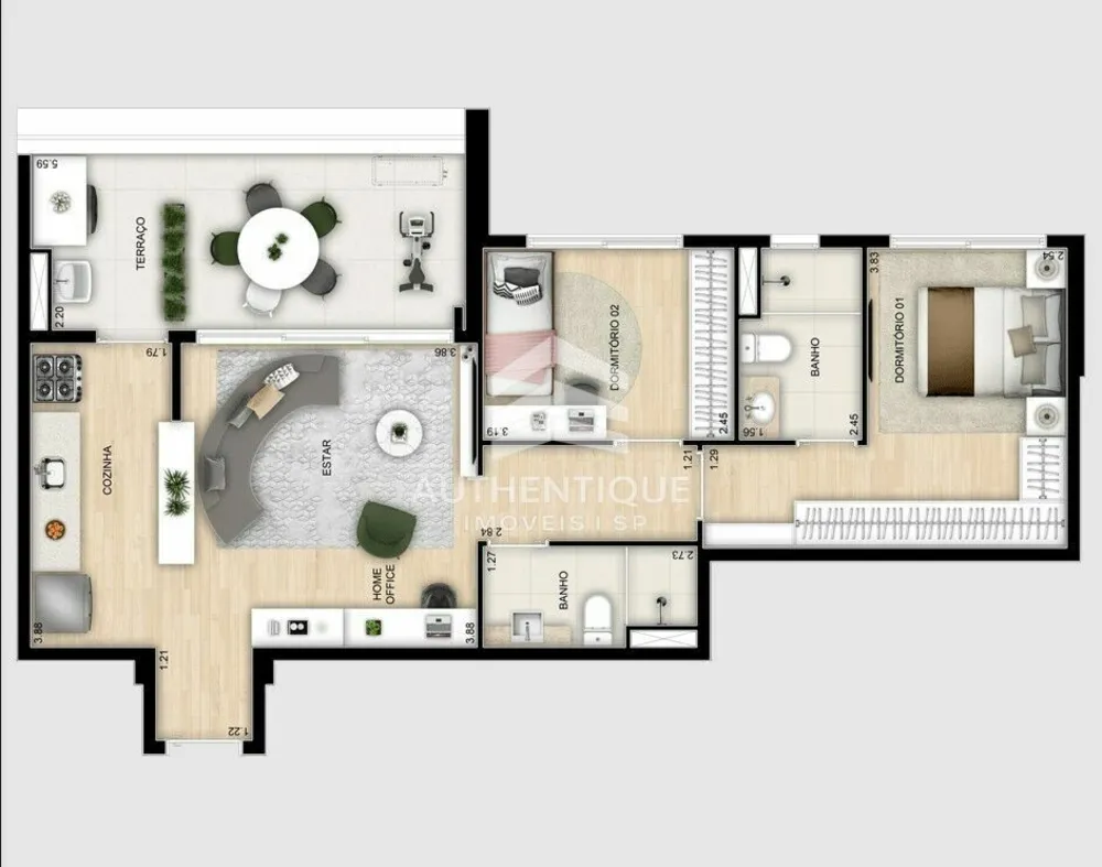 Apartamento, 2 quartos, 77 m² - Foto 11