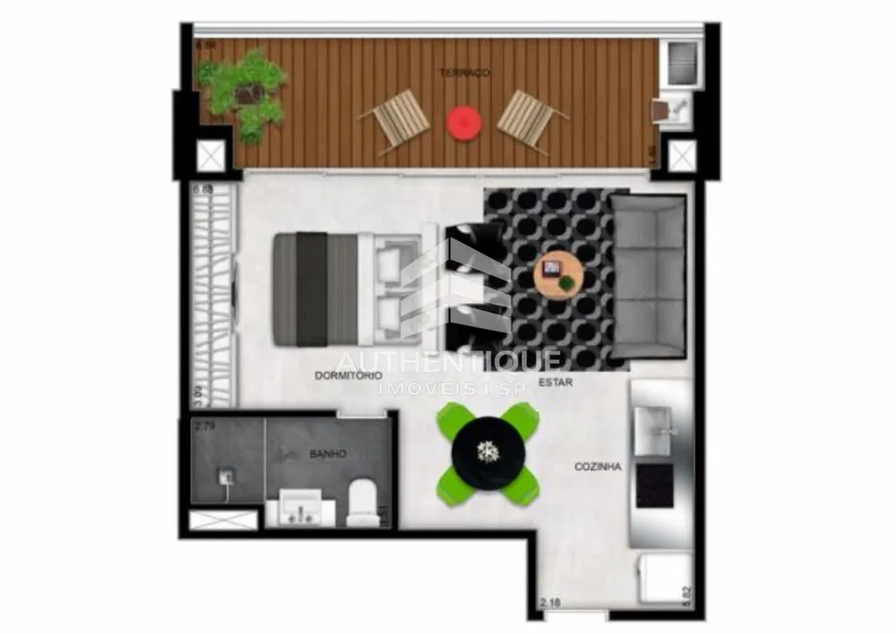 Apartamento, 1 quarto, 35 m² - Foto 11
