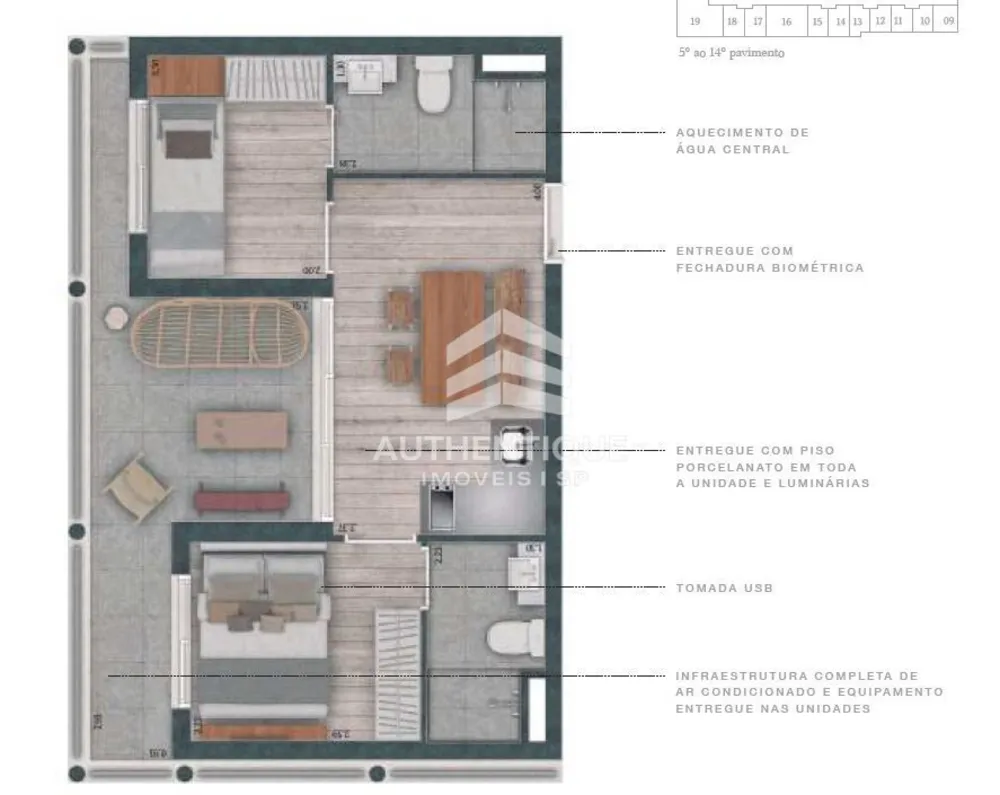 Apartamento, 2 quartos, 45 m² - Foto 8