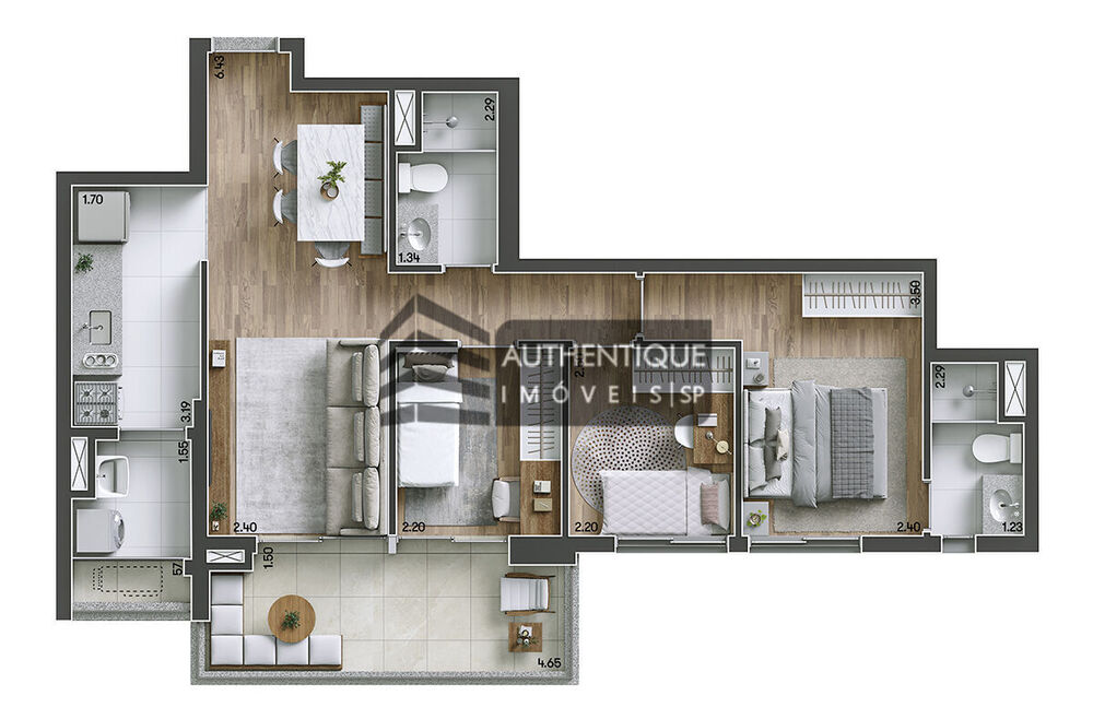 Apartamento, 3 quartos, 75 m² - Foto 12