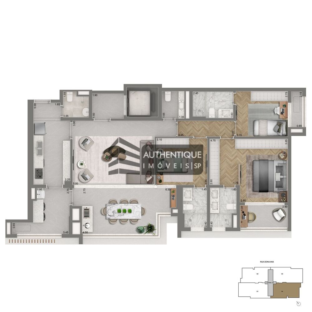 Apartamento, 4 quartos, 177 m² - Foto 1