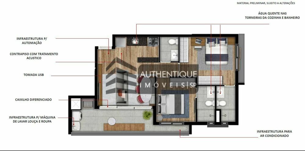Apartamento, 1 quarto, 23 m² - Foto 3