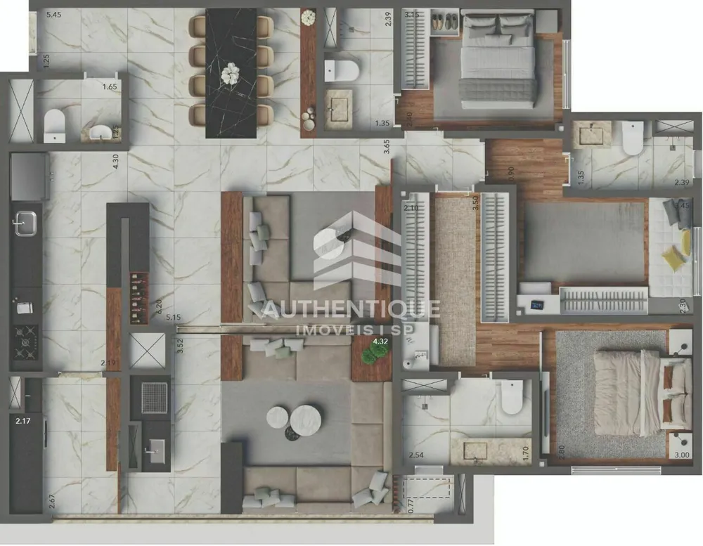 Apartamento, 3 quartos, 131 m² - Foto 12