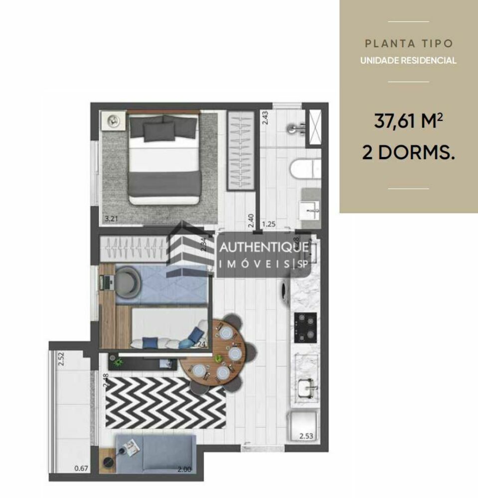 Apartamento, 1 quarto, 27 m² - Foto 3