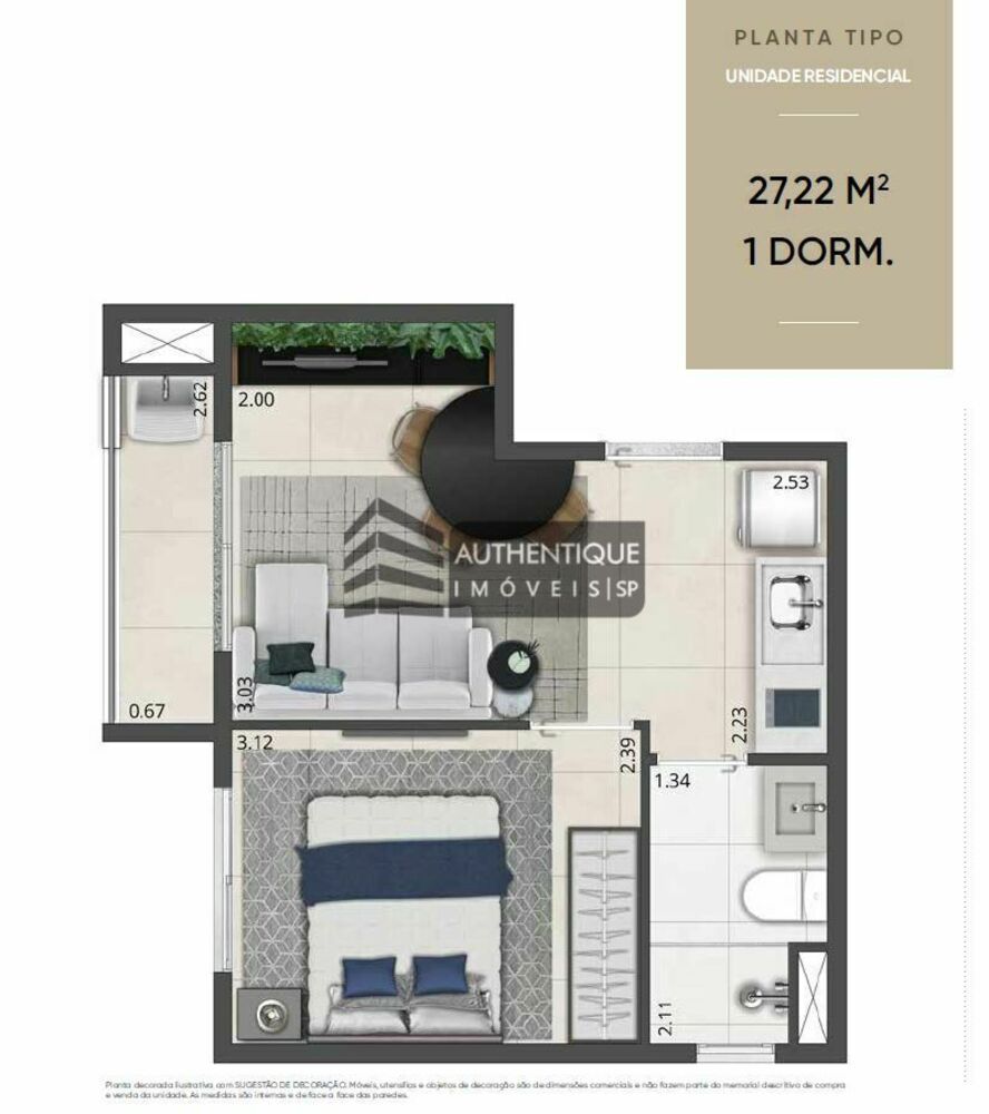 Apartamento, 1 quarto, 27 m² - Foto 2