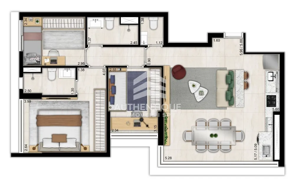 Apartamento, 3 quartos, 79 m² - Foto 3