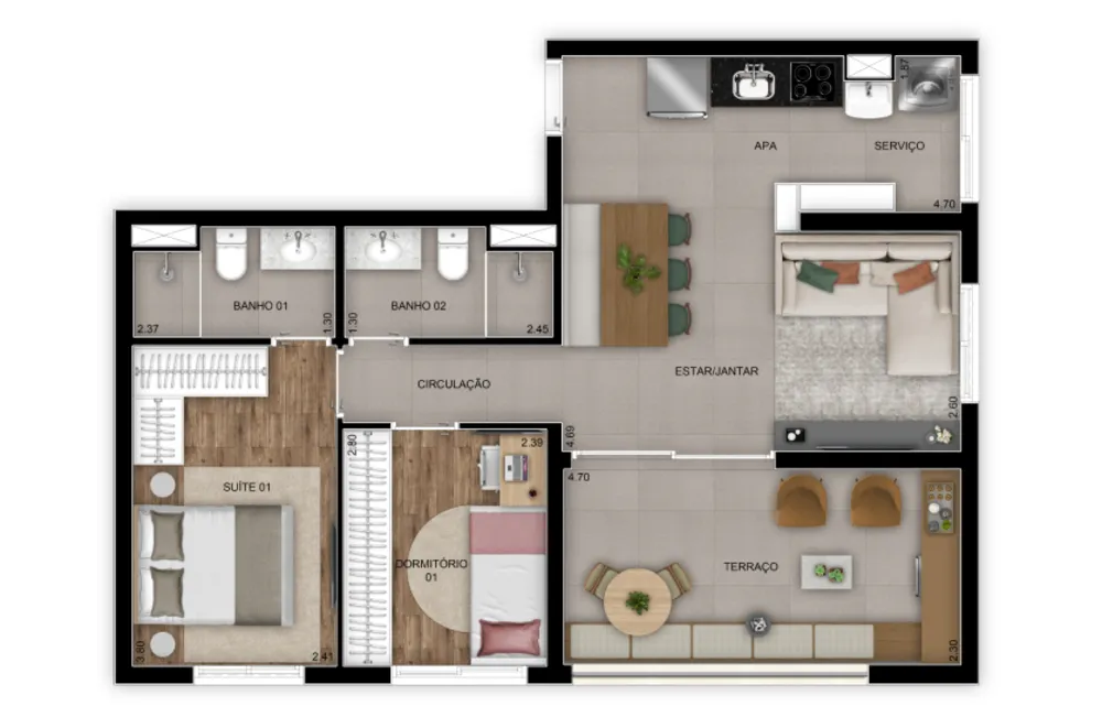 Apartamento, 2 quartos, 38 m² - Foto 14